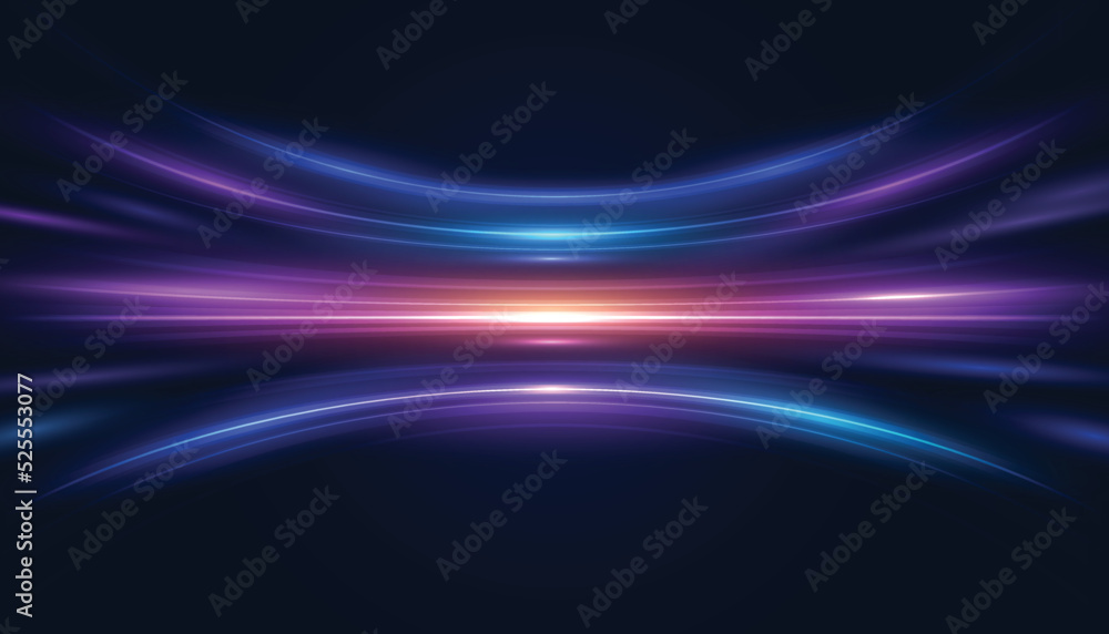 Modern abstract speed line background. Dynamic motion speed of light. Technology velocity movement pattern for banner or poster design. Vector EPS10.