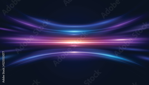 Modern abstract speed line background. Dynamic motion speed of light. Technology velocity movement pattern for banner or poster design. Vector EPS10. photo