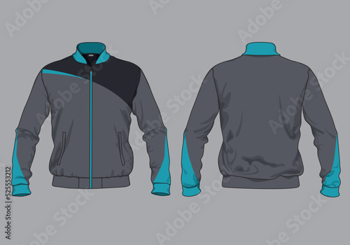 retro vintage wind breaker hoodie jacket template