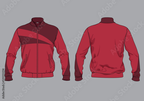 retro vintage wind breaker hoodie jacket template