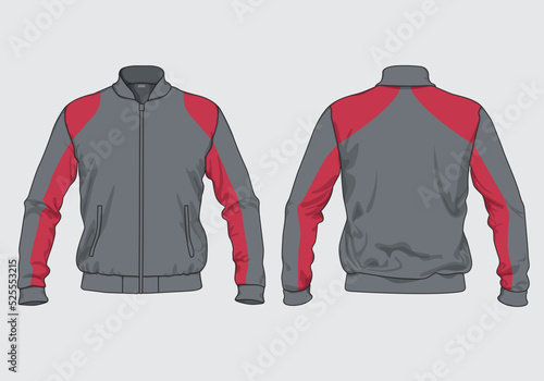 retro vintage wind breaker hoodie jacket template