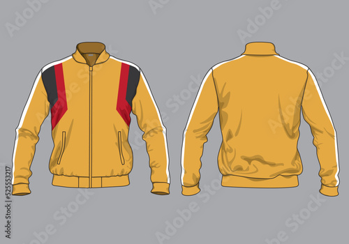 retro vintage wind breaker hoodie jacket template