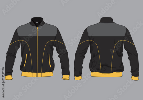 retro vintage wind breaker hoodie jacket template