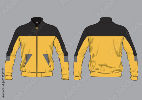 retro vintage wind breaker hoodie jacket template