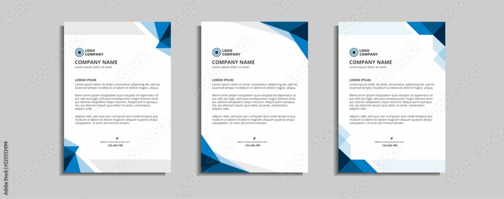 modern corporate letterhead template design