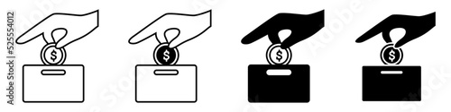 Money icon vector set. dollar illustration sign collection. Bank symbol or logo.