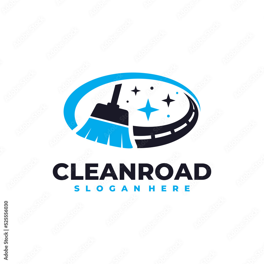Road cleaning logo vector. Cleaning service business logo template design concept. Road cleaning logo vector. Cleaning service business logo template design concept.