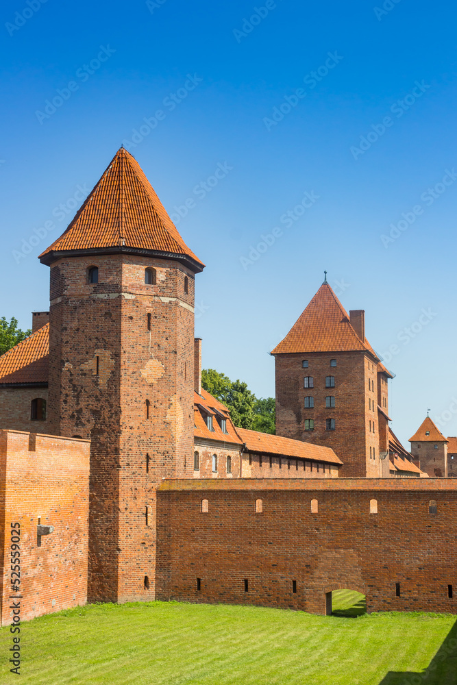 Towers of the wall surrounding the castle in Malbork, Poland