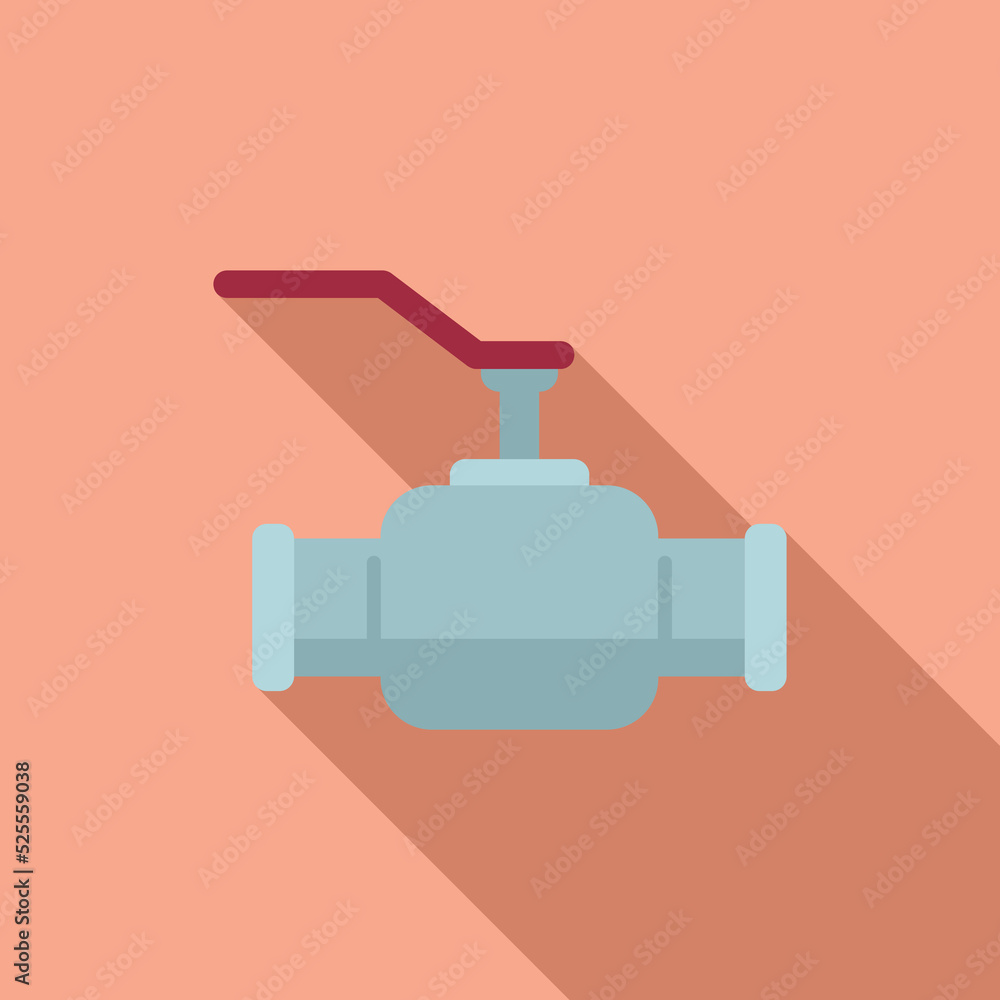 Water tap icon flat vector. Drain plumber Water tap icon flat vector. Drain plumber