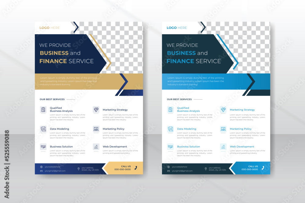 Obraz premium Corporate business flyer template design