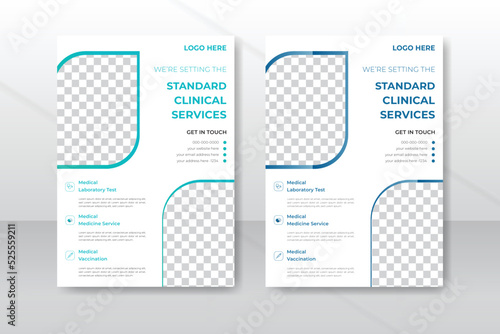 Corporate healthcare and medical flyer template