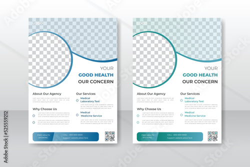 Corporate healthcare and medical flyer template