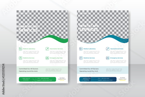 Corporate healthcare and medical flyer template