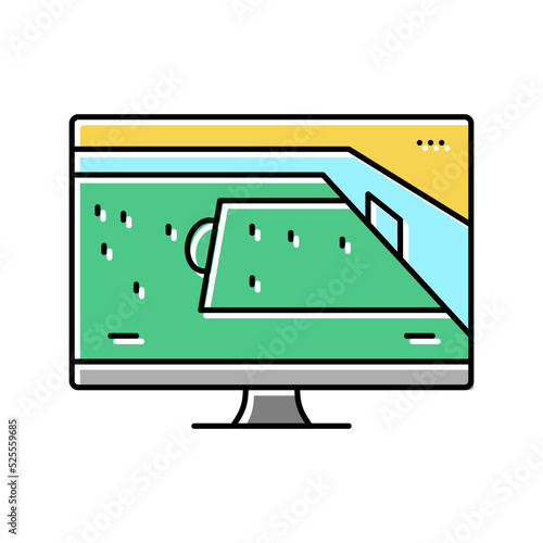 sports video game color icon vector illustration