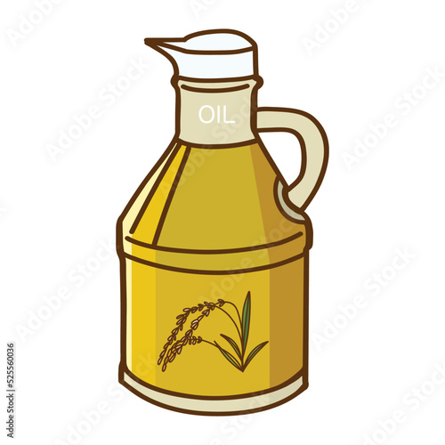 Rice bran. Hand drawn flat vector illustration isolated on white background.