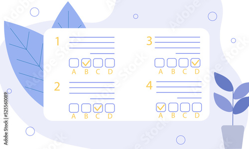 online exam, choose correct answer in test