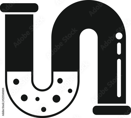 Water pipe icon simple vector. Service drain Fototapet