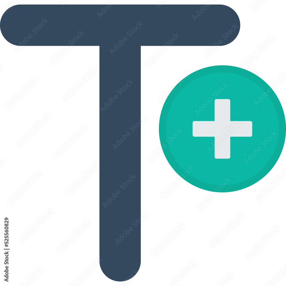 Obraz premium text add Isolated Vector icon which can easily modify or edit