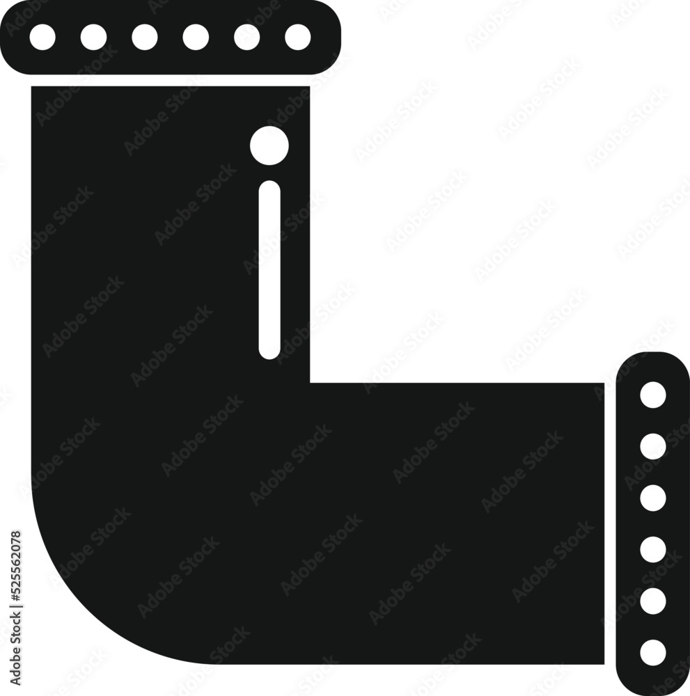 Pipe corner icon simple vector. Water sewer Pipe corner icon simple vector. Water sewer