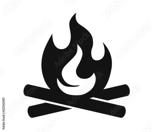 Bonfire and campfire vector icon