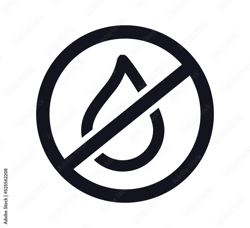 No water and water restricted or forbidden sign No water and water restricted or forbidden sign