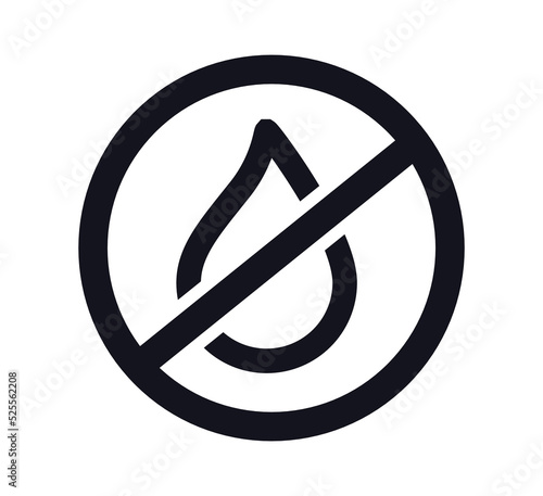 No water and water restricted or forbidden sign