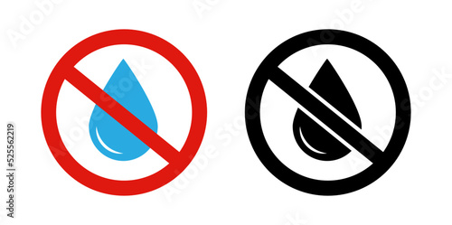 No water and water restricted sign
