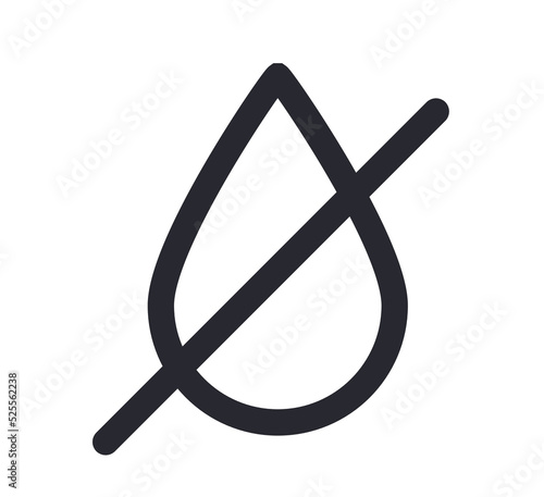 No water drop vector icon