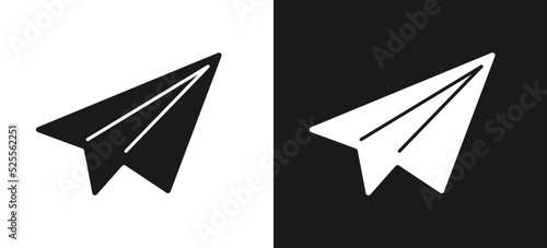 Paper plane vector icon paper airplane symbol
