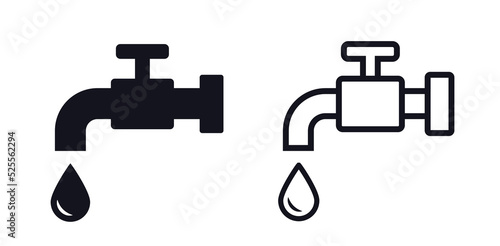 Water tap vector illustration icons