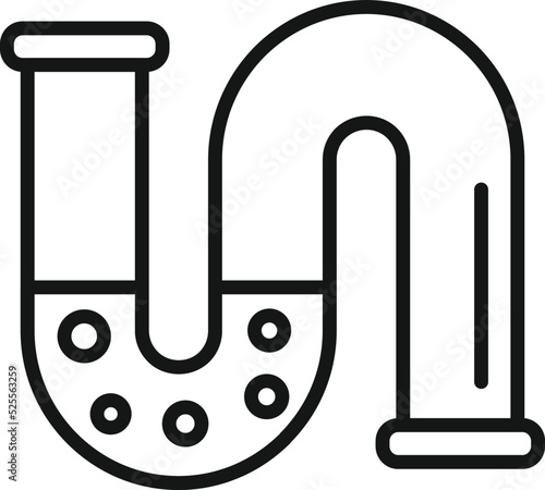 Water pipe icon outline vector. Service drain