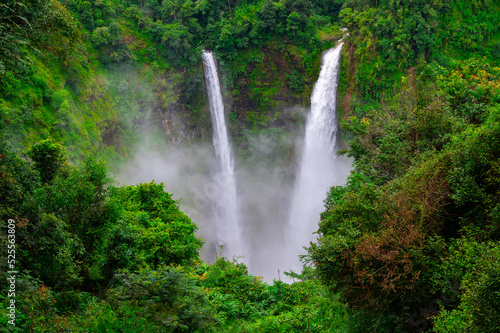 The Tad Fane waterfall,On the Bolaven Plateau in Laos, a few kilometers west of Paksong Town, in Champasak Province, within the Dong Houa Sao National Protected Area.Big waterfalls drops about 120 m. photo