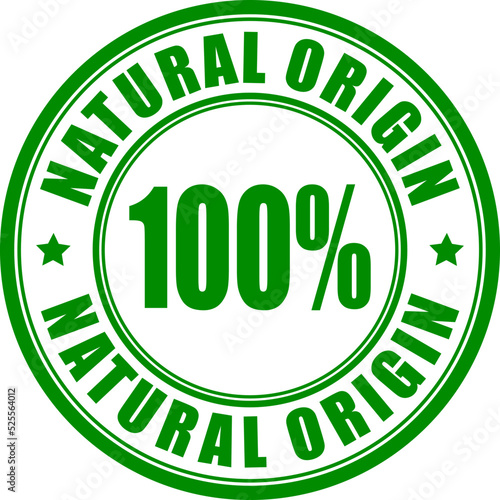 Natural origin round label
