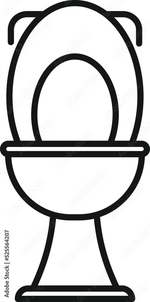 Toilet icon outline vector. Water pipe Toilet icon outline vector. Water pipe