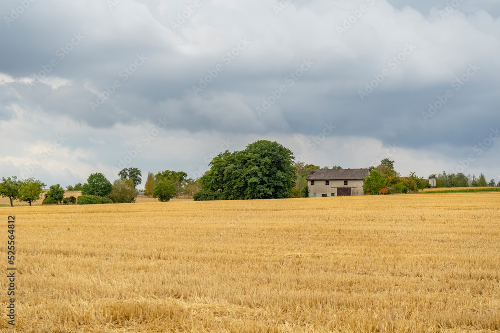 Stormy farmland scenery Stormy farmland scenery