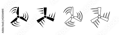Wind Turbine Vector Icon. Flat turbin icon - stock vector.