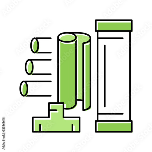 pipe plastic waste color icon vector illustration