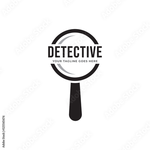 Detective logo design vector template.