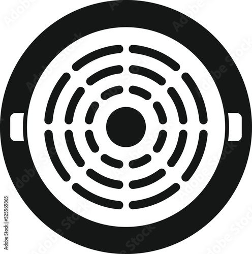 Plate manhole icon simple vector. Sewer lid photo