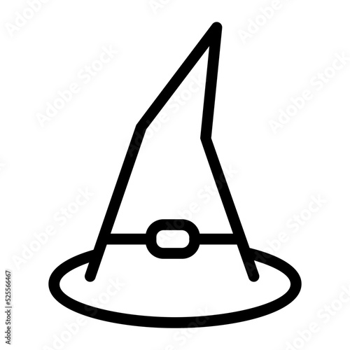 witch hat line icon