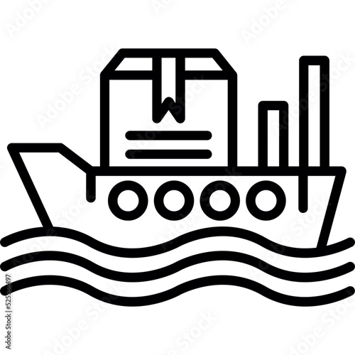 Worldwide Shipping Boat Icon