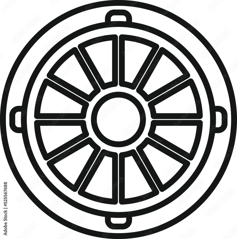 Pit manhole icon outline vector. City road Pit manhole icon outline vector. City road
