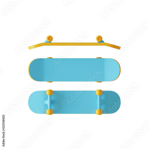 Skate board Icon Isolated 3d Render Illustration photo