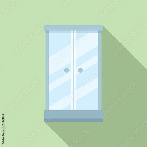 Sanitary equipment icon flat vector. Cabin stall