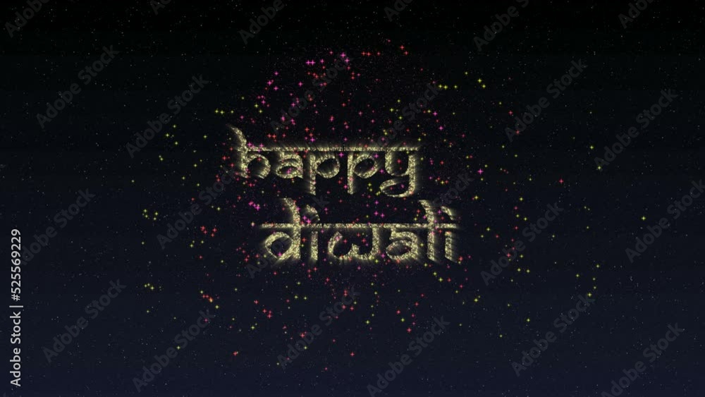 Happy Diwali Sparkling and Glowing greetings with Fireworks Celebration Opener High Quality Intro with special message