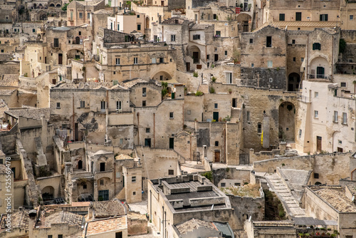 Basilicata, Italy. Streets of old town of Matera (Sassi di Matera). Etruscan towns of Italy. Southern Italy landscape. © Casimiro