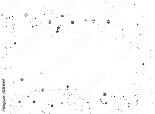 black drops on white background