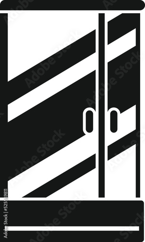 Faucet shower cabin icon simple vector. Home interior