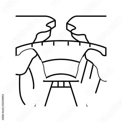 hoover dam line icon vector illustration