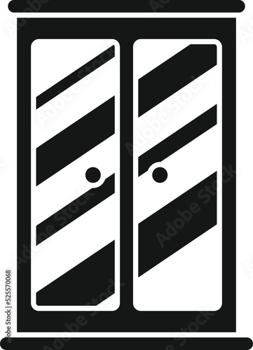 Bathroom shower cabin icon simple vector. Stall glass